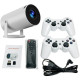 Проєктор H96 MAX F100 LED LCD HD 110AL 16:9 2G/16G Android 12.0 HDMI WiFi BT джойстик 2 шт білий