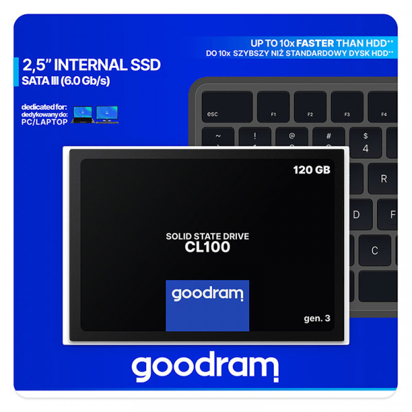 SSD 120Gb GoodRAM CL100 SATA III 2.5" TLC, Retail