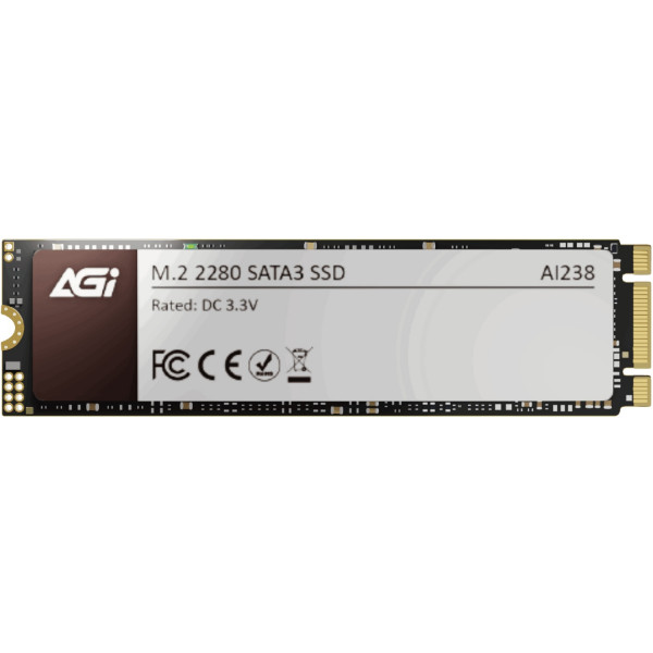 SSD 512Gb AGI AI238 M.2 2280 SATA 2.5" 3D NAND QLC, Retail
