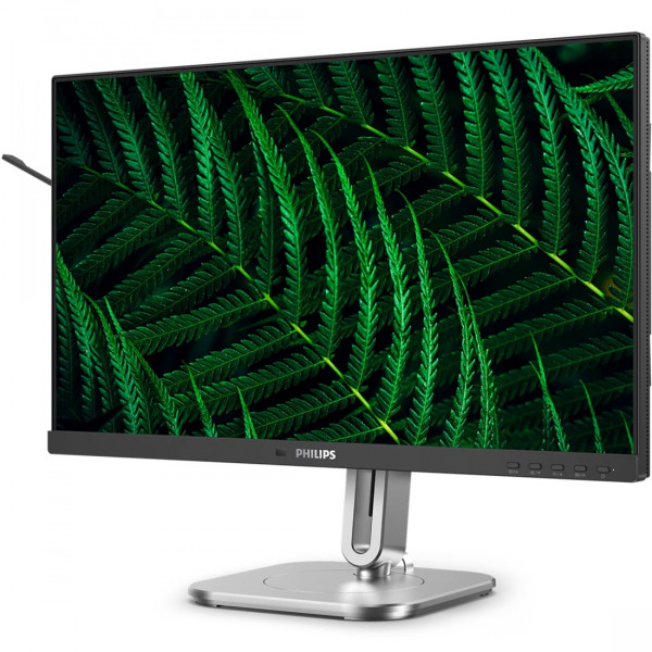 TFT 23.8" Philips 24B2G5200, IPS, 100Гц, VGA, HDMI, DP, USB-hub, HAS, Pivot, колонки, темно-сірий