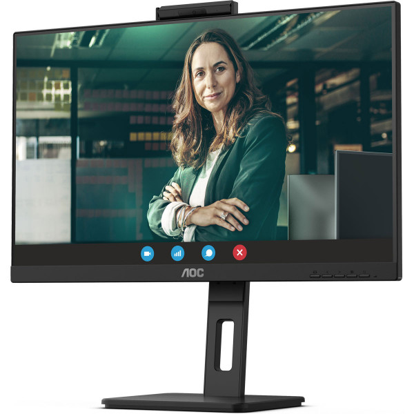 TFT 27" AOC Q27P3QW, QHD, IPS, 75Hz, 2xHDMI, DP, USB-hub, webcam, HAS, Pivot, колонки, чорний