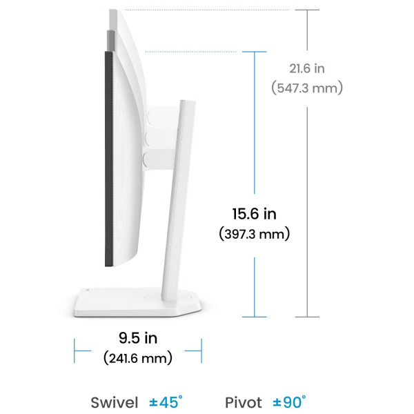 TFT 27" BenQ GW2790TC, IPS, 144Hz, HDMI, DP, USB-C, HAS, Pivot, колонки, білий