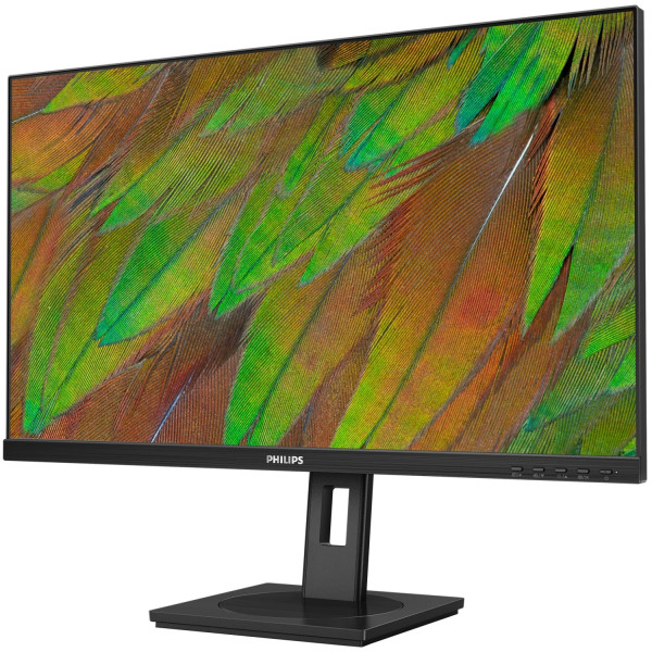 TFT 27" Philips 27B1N3800, 4K UHD, IPS, 2хHDMI, DP, USB-hub, HAS, Pivot, кол., чорний