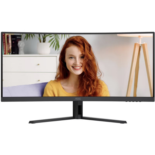 TFT 34" AOC CU34B3E, WQHD, VA, вигн., 120Гц, HDMI, DP, чорний