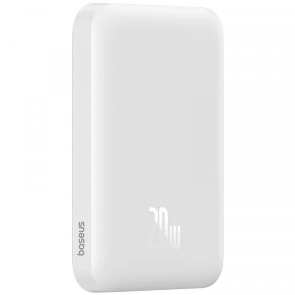 УМБ Baseus Magnetic Wireless Mini 6000mAh 20W, Type-C,PD,QC3.0 White