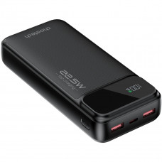 УМБ Choetech 20000mAh 22.5W PD,QC3.0 2USB-A+USB-C In/Out Black