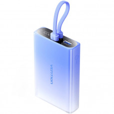 УМБ Vention 10000 mAh 22,5W PD, USB-A, USB-C In/Out, Lightning In/Out, Blue