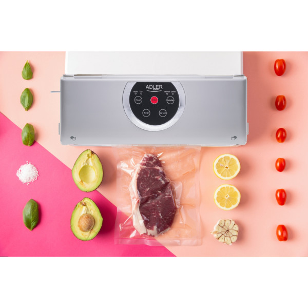 Вакууматор Adler AD 4503 для пакетів,рулонів та контейнерів/ 130Вт/ 30см/ ел. керування/ сірий