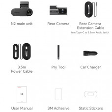 Відеореєстратор DDPAI Dashcam N2 + камера заднього виду