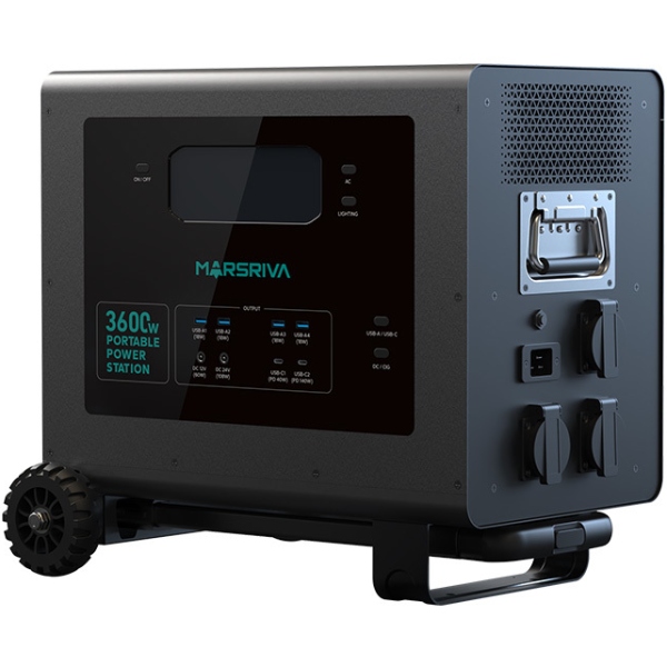 Зарядна станція Marsriva MP36 3600W (3686.4Вт/г) AC,UPS, USB-C PD 140 Вт LiFePo4