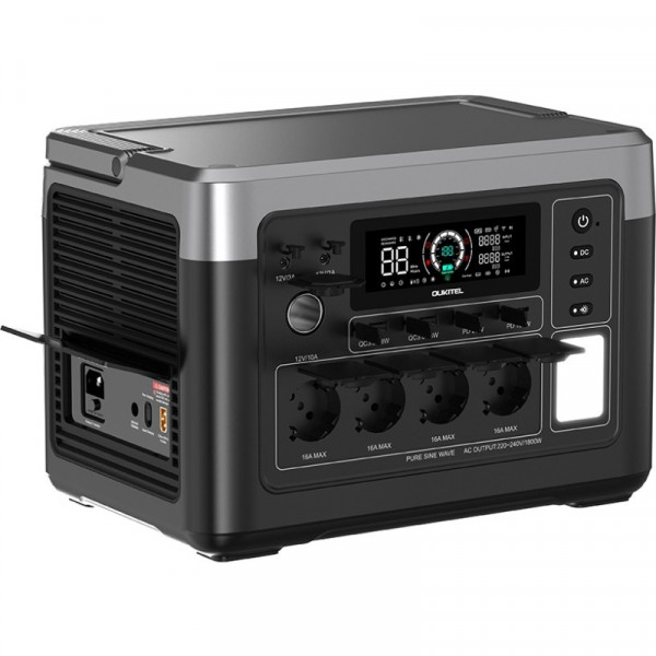 Зарядна станція Oukitel P1500E Plus 1800Вт (1536Вт/г) LiFePo4 UPS, MPPT