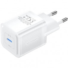 Зарядний пристрій 1xUSB-C 20W GaN + USB-C cable М-М White Vention
