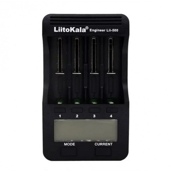 Зарядний пристрій LiitoKala Lii-500, 4x(Lion/NiMH/NiCd), Power Bank, discharge function, display
