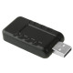 Звукова карта USB AUX jack, 2*TRS (Mic + Ear) Virtual 8.1 Channel чорний, RTL