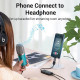 Звукова карта USB AUX jack, 3*TRS (Mic + Ear) 0.15m Volume Control чорна