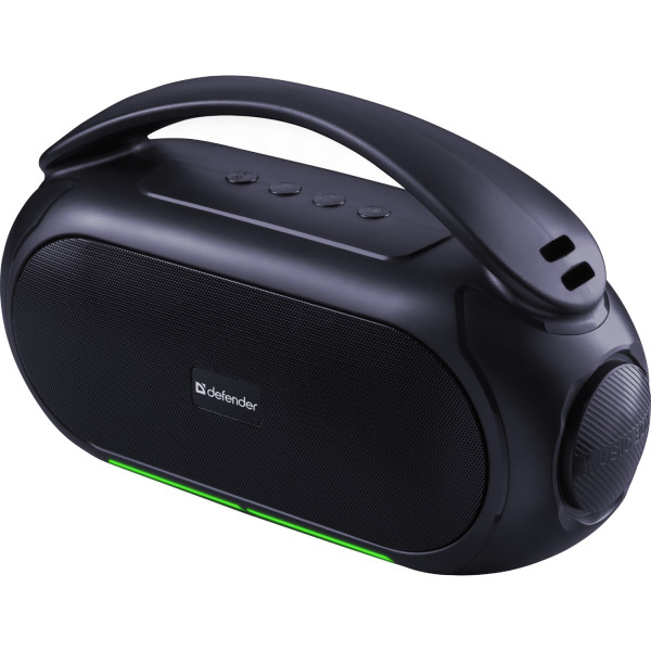 Акустична система 1.0 Defender Beatbox 12, 12Вт, Bluetooth/RGB/FM/USB/TF/MIC/ чорна