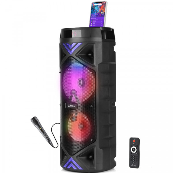 Акустична система 1.0 Media-Tech 50W, Bluetooth/FM/AUX/SD/USB/КАРАОКЕ/LED чорна