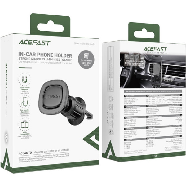 Автомобільне кріплення для смартфона D50 magnetic Acefast