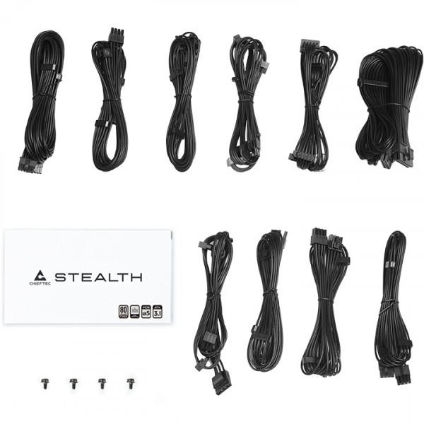 БЖ 1000W Chieftec STEALTH SPX-1000-FC ATX3.1 135mm Fan, Modular, 80+ Platinum Retail Box