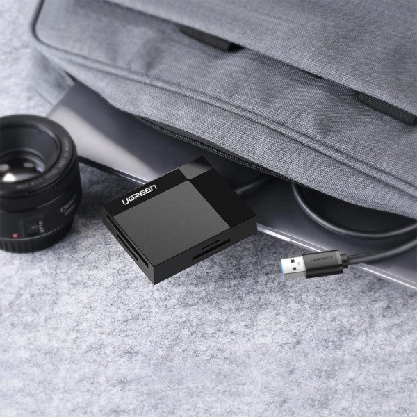 Card Reader USB 3.0 SD/TF/CF/MS 4 в 1 кабель 0.5м CR125 Ugreen
