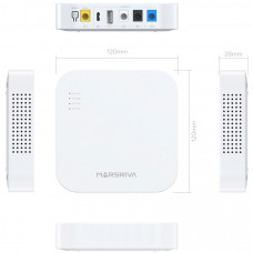 ДБЖ Marsriva DC UPS для роутерів KP4 3xDC+USB+USB-C OUT, 5V/9V/12V 18W 10000 mAh (36Wh) Li-Ion