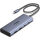 Док-станція USB3.2 Type-C -> HDMIx2 4K60Гц/2xUSB-A 3.2/2xType-C 3.2 10Гбіт/с/ PD 100Вт,сірий CM498