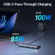 Док-станція USB3.2 Type-C -> HDMIx2 4K60Гц/2xUSB-A 3.2/2xType-C 3.2 10Гбіт/с/ PD 100Вт,сірий CM498