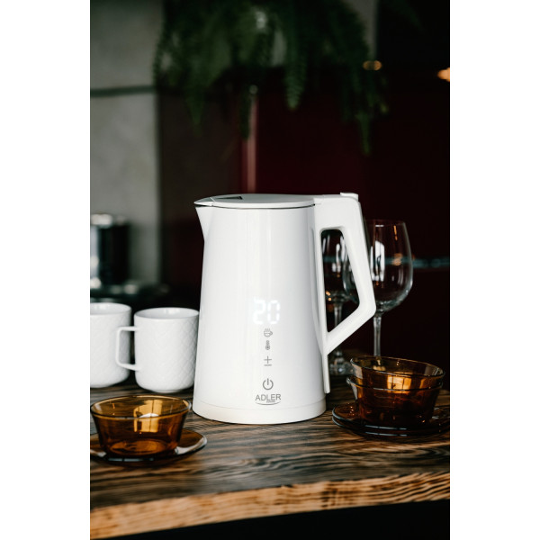 Електрочайник Adler AD 1345 white 1850-2200Вт/ 1.7л/ STRIX/ встановлення температури/