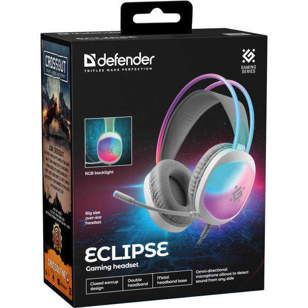 Гарнітура Defender Eclipse, USB, 2м, White