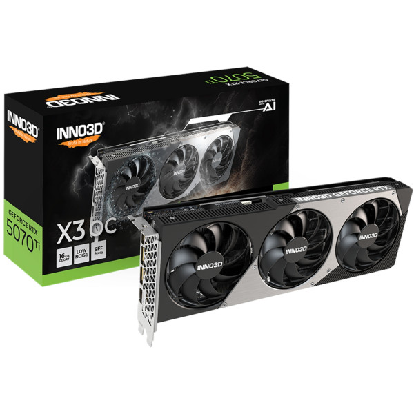 GeForce RTX5070 Ti Inno3D X3 OC, 16GB GDDR7, 256bit, PCI Express 5.0