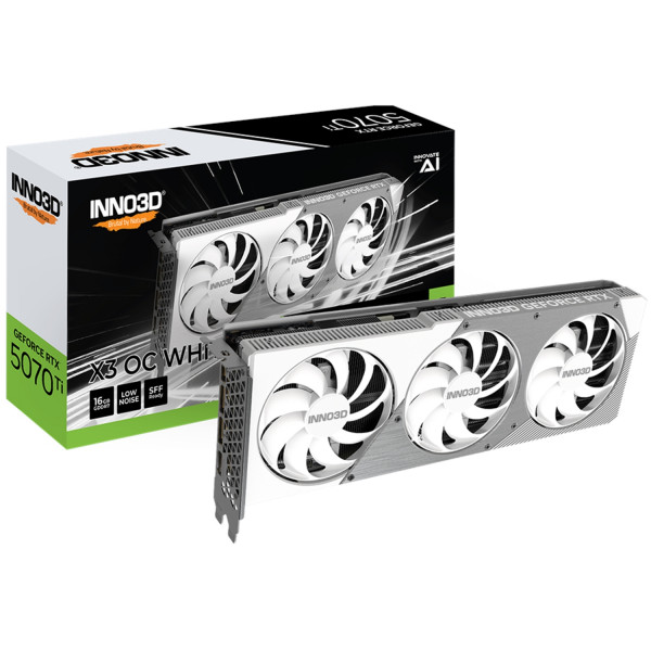 GeForce RTX5070 Ti Inno3D X3 OC WHITE, 16GB GDDR7, 256bit, PCI Express 5.0