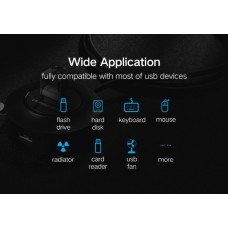 Хаб USB 2.0 -> 4xUSB 2.0 1м passive, Black CR106 Ugreen