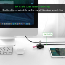 Хаб USB 2.0 -> 4xUSB 2.0 1м passive, Black CR106 Ugreen