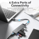 Хаб USB 3.0 -> 4xUSB-A 3.0, 5Gbps, Black Vention