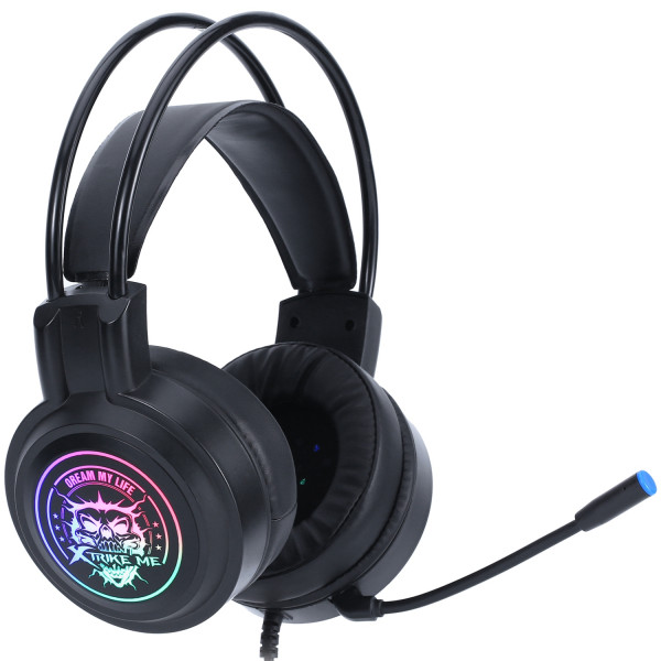 Ігрова гарнітура XTRIKE ME GH-516, USB7.1, статичне RGB, кабель 2м, чорна