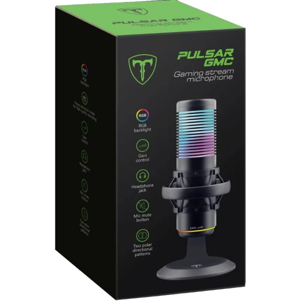 Ігровий стрім мікрофон Defender Pulsar GMC USB, RGB, 2.0 м