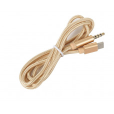 Кабель AUX Type-C - TRRS Audio M/M 1м Gold