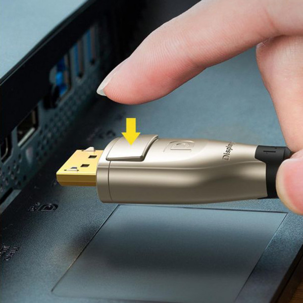 Кабель DisplayPort M - M 2.0 м, V1.4 8K Zinc Alloy Shell DP112 чорний UGREEN