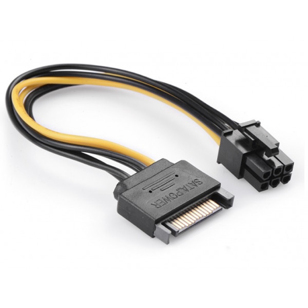 Кабель живлення для відеокарти 6-pin to SATA Male