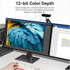 Кабель mini DisplayPort M - DisplayPort M 1.5 м, 8K 60hz, (7680x4320) двонаправлений,голубий,Vention