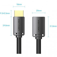Кабель продовжувач HDMI M - F V2.0, 0.5м 4K 60Гц PVC, Vention