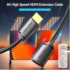 Кабель продовжувач HDMI M - F V2.0, 0.5м 4K 60Гц PVC, Vention
