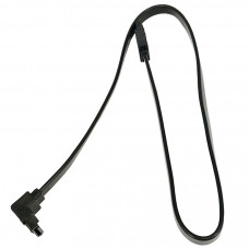 Кабель SATA 7pin F/F, L-конектор, 40см, чорний