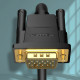 Кабель VGA 15M-15M, 1.5м, з ферритами, чорний Vention