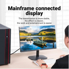 Кабель VGA 15M-15M, 8.0м, з ферритами, чорний Vention