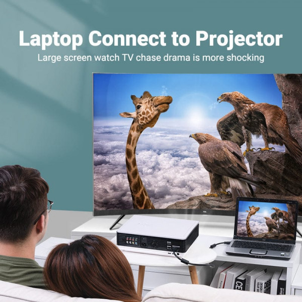 Кабель VGA 15M-15M, 8.0м, з ферритами, чорний Vention