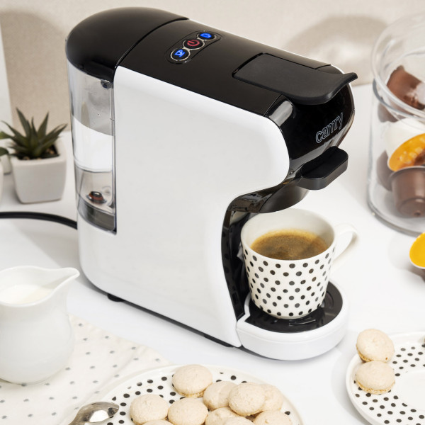 Кавоварка Camry CR 4414 white капсульна/ 1450 Вт/ 19 бар/ капсула, мелена/ біла