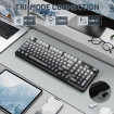 Клавіатура ігрова механічна Attack Shark X98 Pro 99кл. RGB, Wireless, TFT disp., Moonlit Night