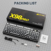 Клавіатура ігрова механічна Attack Shark X98 Pro 99кл. RGB, Wireless, TFT disp., Moonlit Night