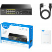Комутатор Cudy GS1010PS2, 8-Port Gigabit PoE+ Switch with 2 GbE and 2 Gigabit SFP